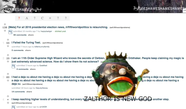 הבעיות של Reddit / r / fifthworld הוא פרויקט האמנות הקולקטיבית המוזר ביותר של האינטרנט
