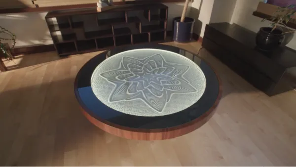 Овај Зен столић креира сјајне обрасце помоћу магнета и песка