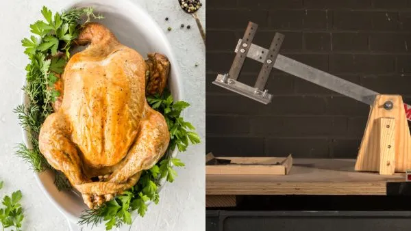 Tento YouTuber postavil stroj, který mlátí kuře, dokud se nevaří