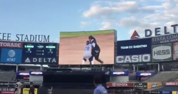 NFLer Trucks Dude on the Bases and Other Highs from Yankees Charity Softball